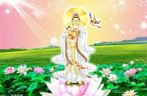 患有先天性脑瘫的孩子得到观世音菩萨慈悲加持